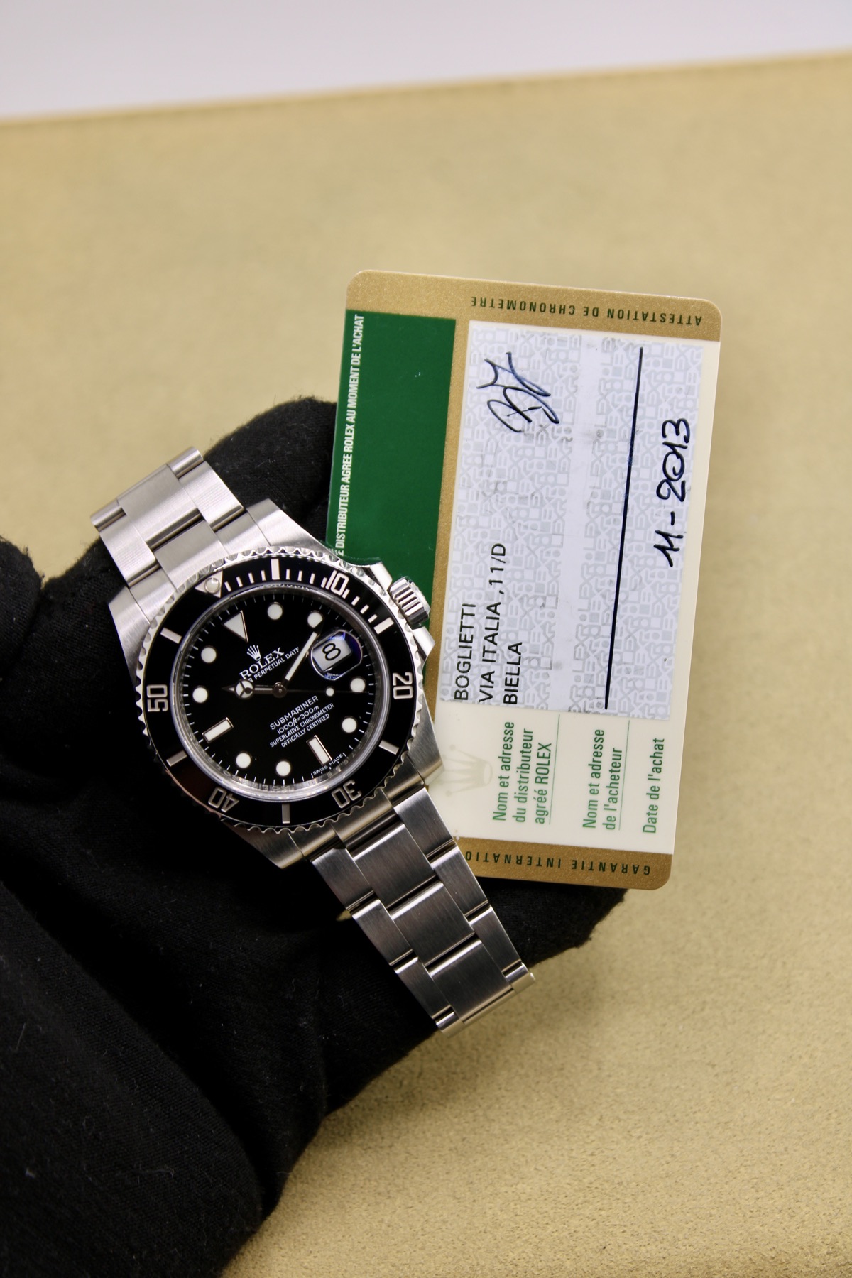 Rolex Submariner Date 116610LN with warranty card